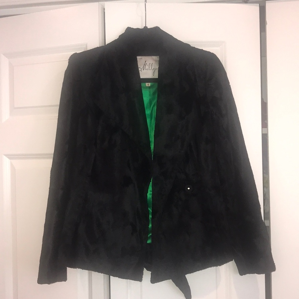 Milly black velvet jacket